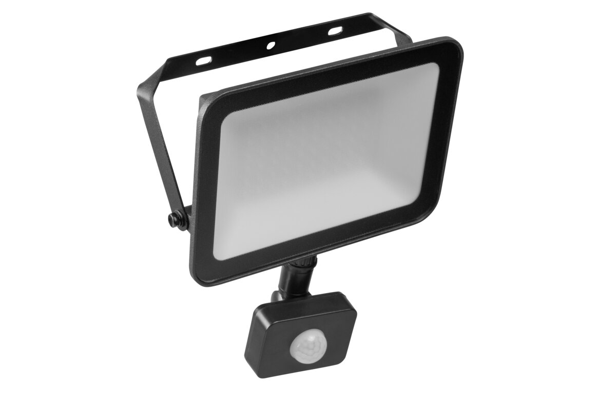 G-TECH Floodlight з датчиком руху VILMAR, LED, 50W, 5000lm, 4000K, AC220-240V, чорний
