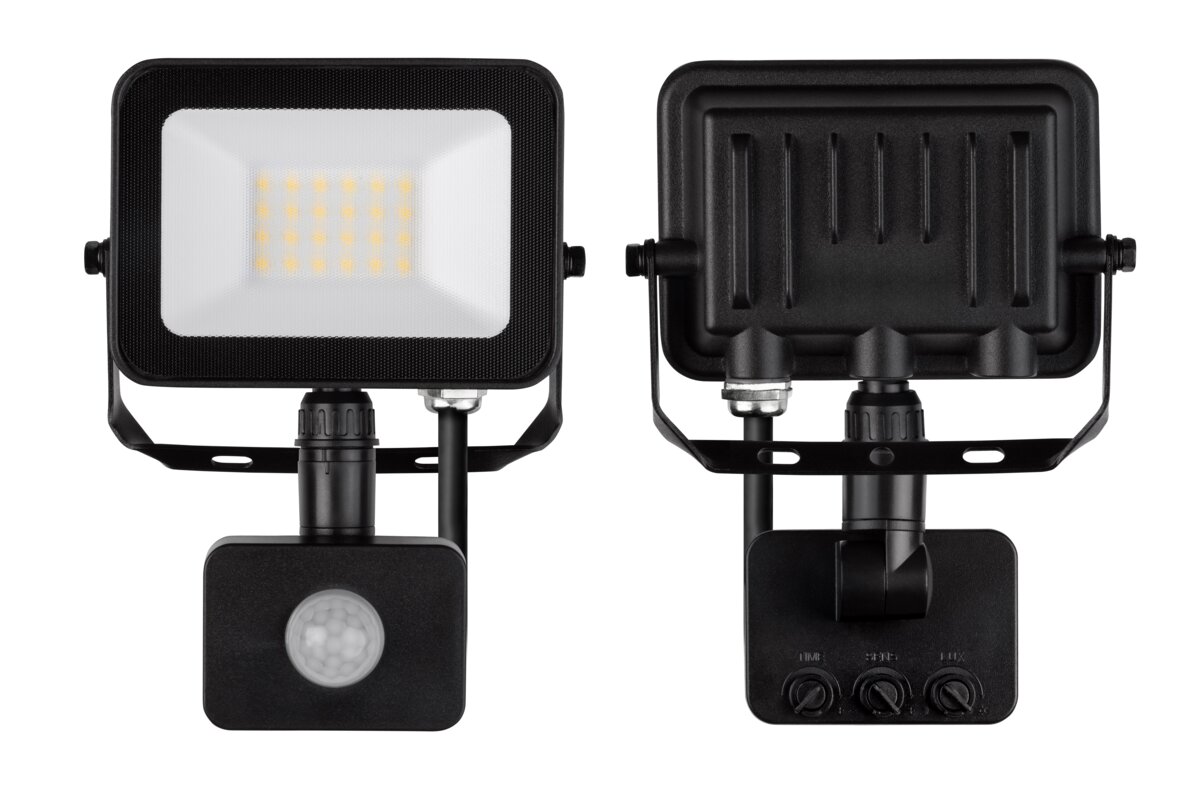 G-TECH Прожектор з датчиком руху VILMAR, LED, 20W, 1800lm, 6400K, AC220-240V, чорний