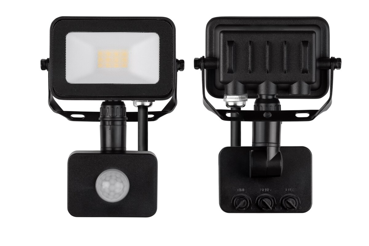 G-TECH Прожектор з датчиком руху VILMAR, LED, 10W, 900lm, 6400K, AC220-240V, чорний