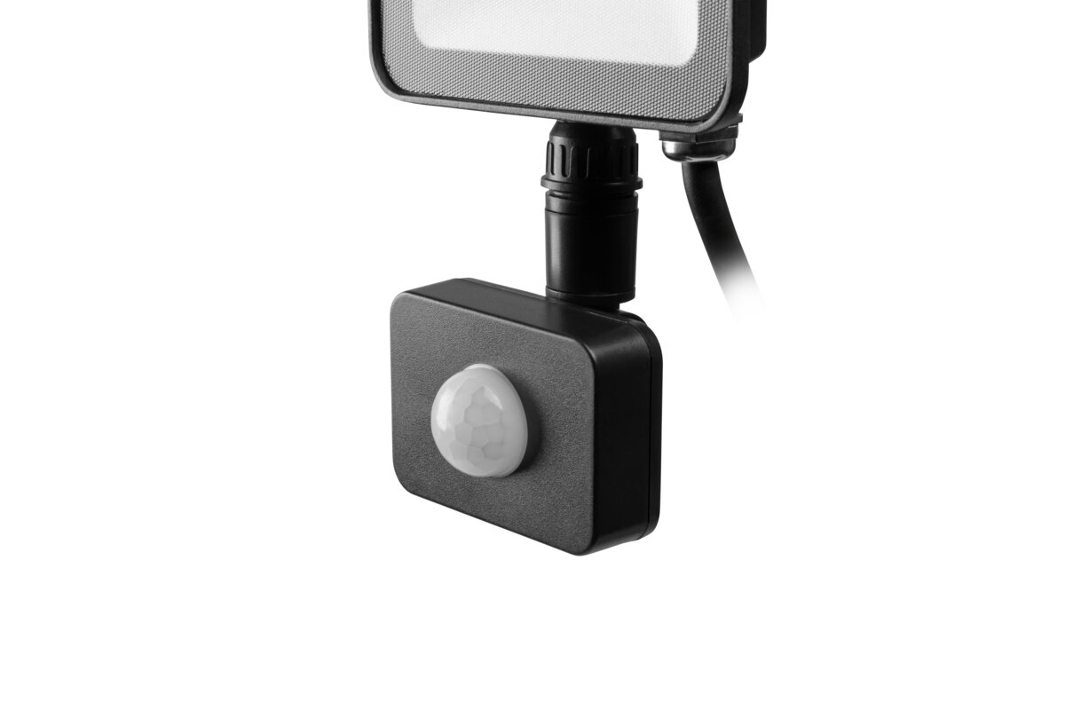 G-TECH Прожектор з датчиком руху VILMAR, LED, 10W, 900lm, 4000K, AC220-240V, чорний