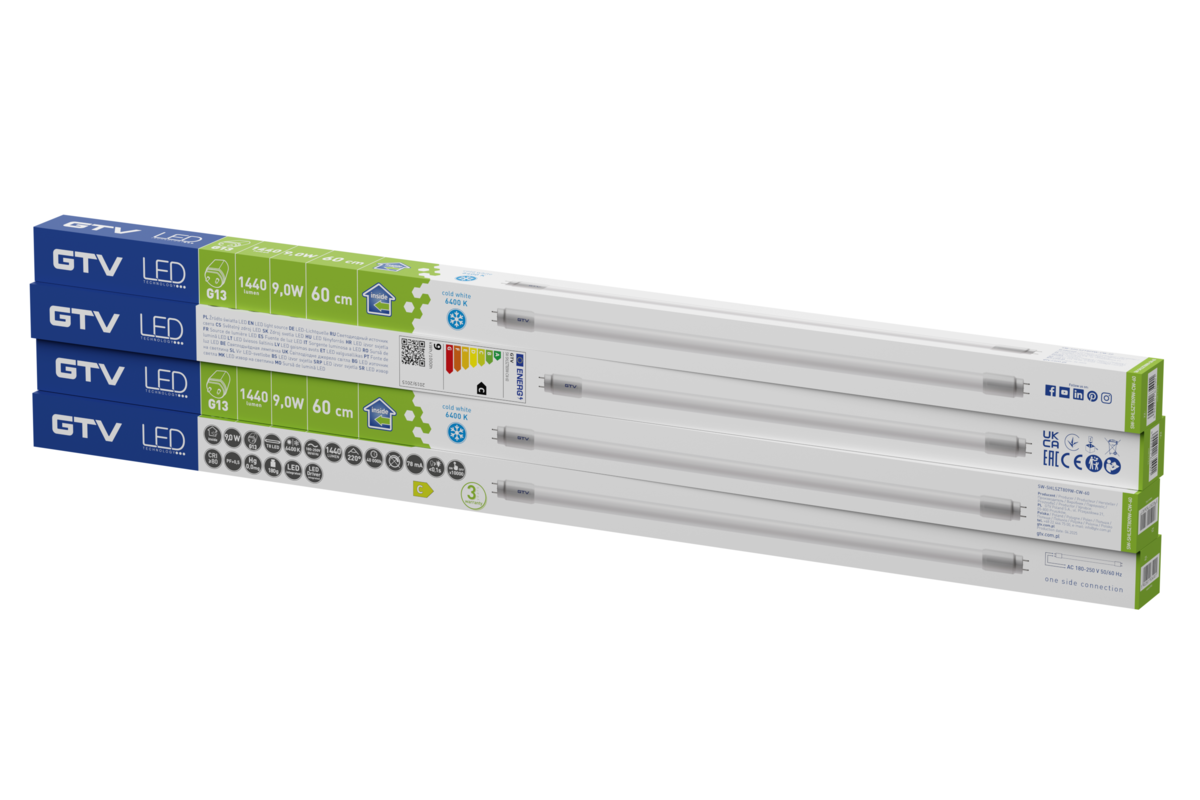 Світлодіодна трубка T8, SHL, LED, T8-J, 9,0Вт, 1440лм, 6400K, AC180-250V, 60см, 220°, одностороннє підключення