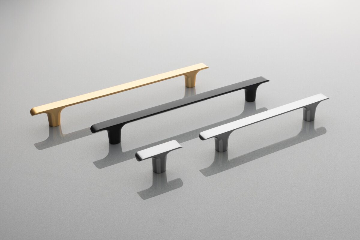 Ручка меблева GTV PLAIN, C=128 mm, L=182 mm, ZnAl, Шліфована сталь
