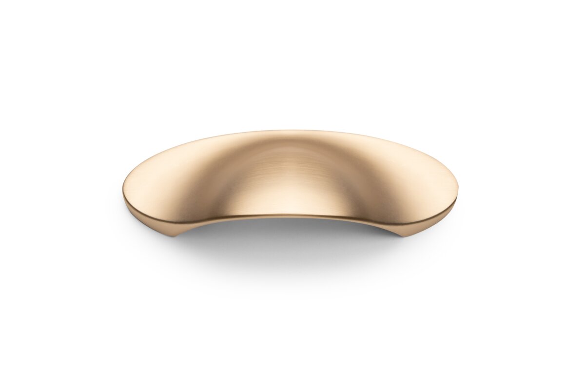 Ручка меблева GTV SHELL, C= 64 mm, L=106 mm, ZnAl, Брашироване золото