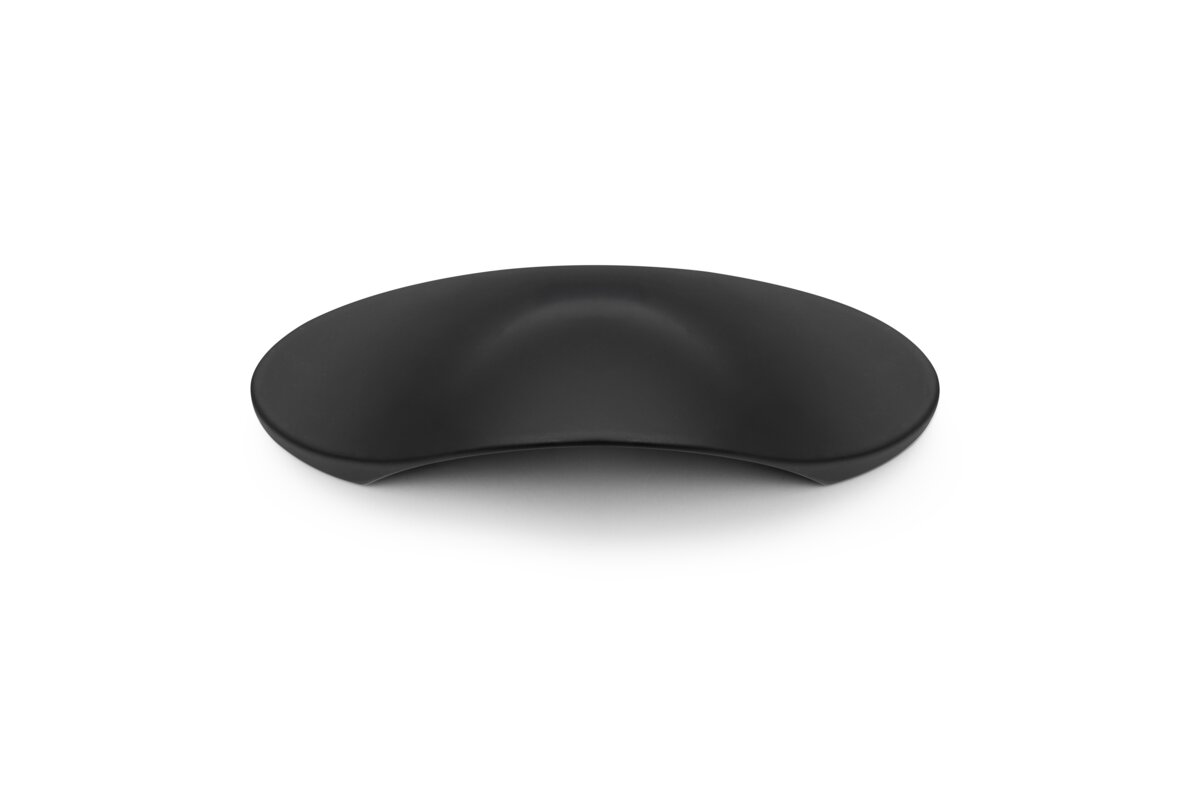 Ручка меблева GTV SHELL, C=64 mm, L=106 mm, ZnAl, Чорний матовий