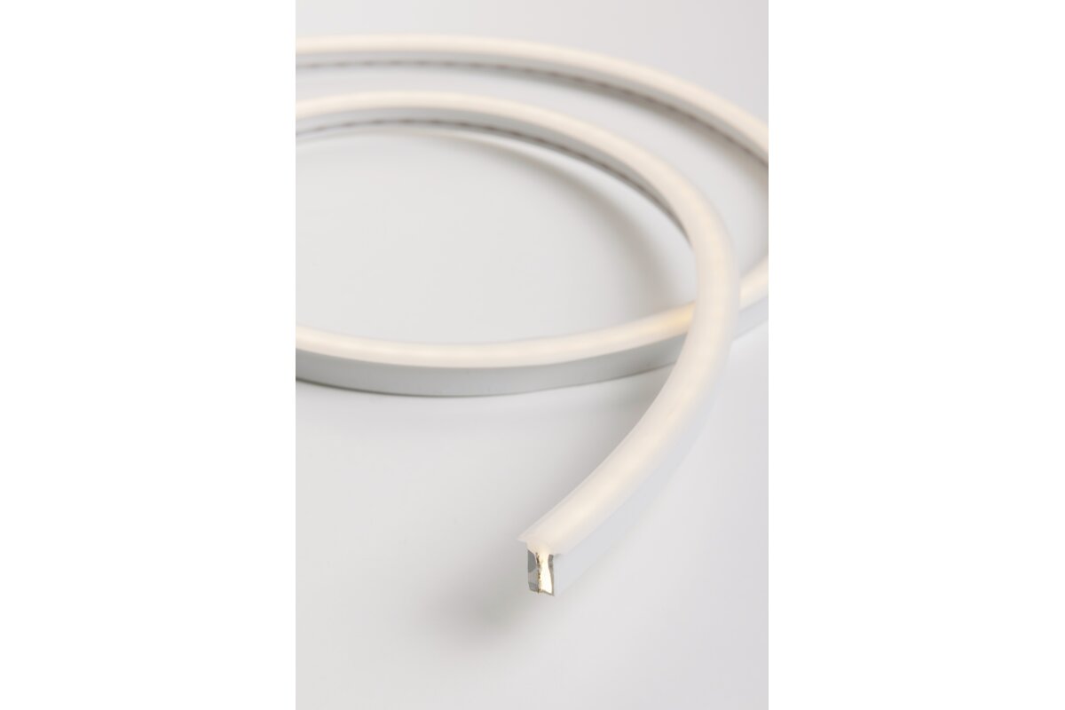 LED NEON flex profile T 12V, 2835, 13W/m нейтральний білий, водонепроникний, 6 мм, 5 м, кінцеві кришки, кронштейни