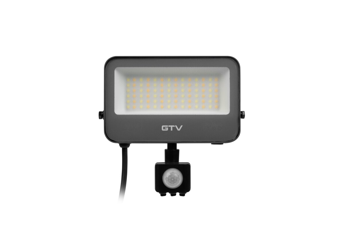 Прожектор із датчиком руху DOVER, LED, 30W, 3600lm, CCT, AC180-250V, сірий