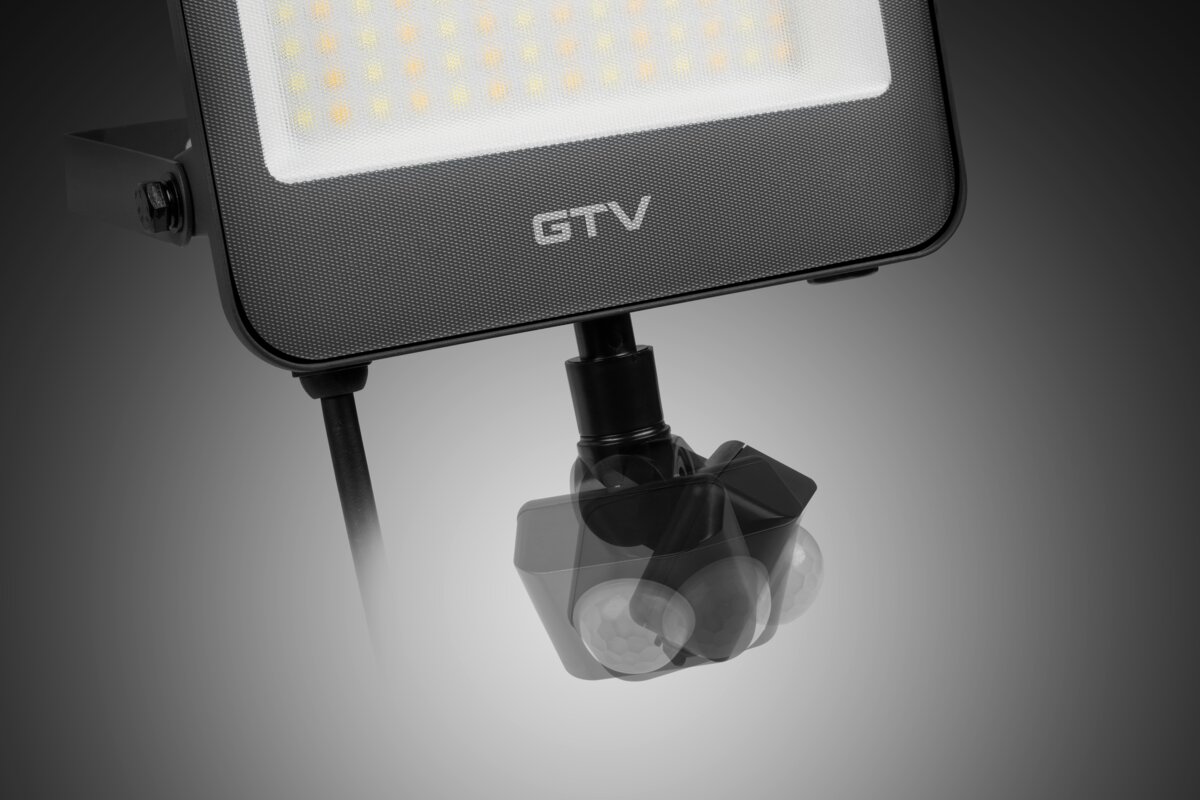 Прожектор із датчиком руху DOVER, LED, 30W, 3600lm, CCT, AC180-250V, сірий