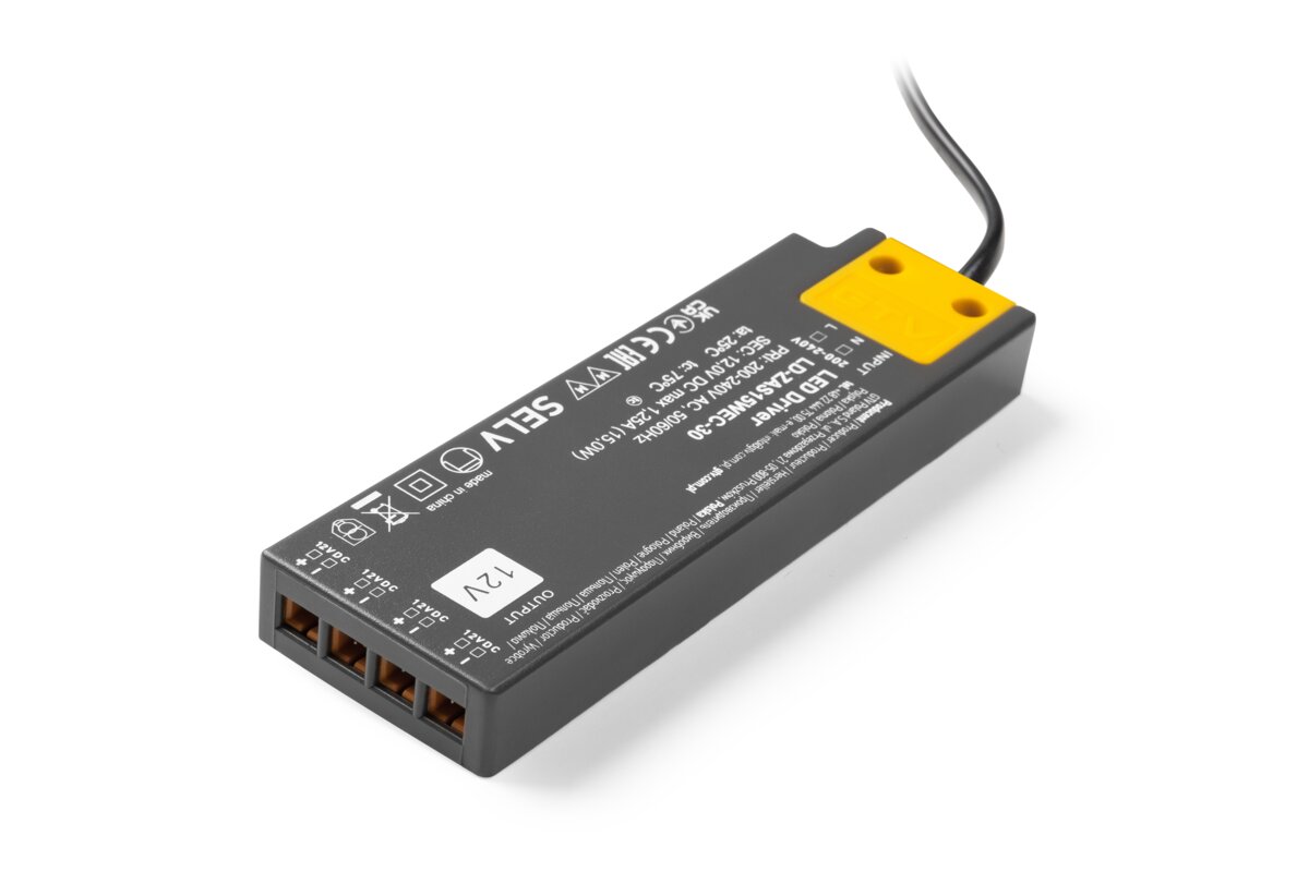 Блок живлення EASY CLICK, DC12В, 15 Вт, вхід AC220-240В, IP20