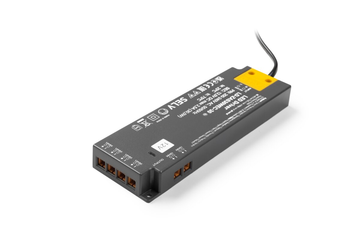 Блок живлення EASY CLICK, DC12В, 30 Вт, вхід AC220-240В, IP20