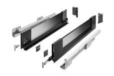 AXIS PRO GTV Шухляда H=120, L=400, М’яке закриття, Бік зі склом, Чорний