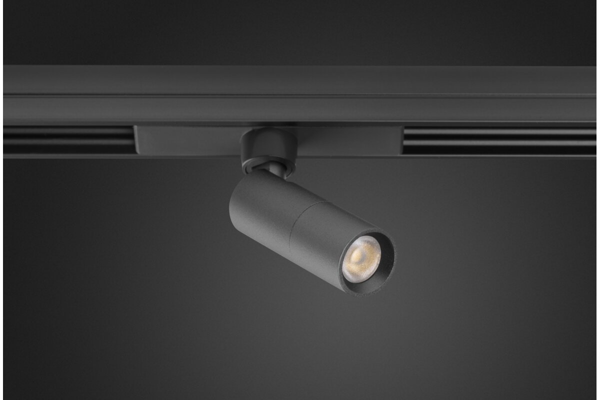 TRACKO ROUND 1 фара, DC24V, 1.5W, 1×3030 LED, IP20, 4000K, алюміній/ПК, чорний