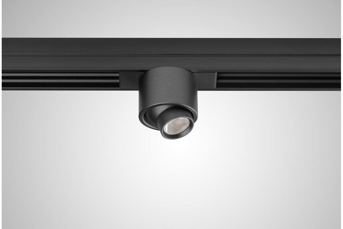 TRACKO ROUND 2 фара, DC24V, 1W, 1×3030 LED, IP20, 4000K, алюміній/ПК, чорний
