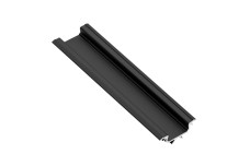 Алюмінієвий кутовий профіль LED GLAX, чорний матовий, довжина 3 м