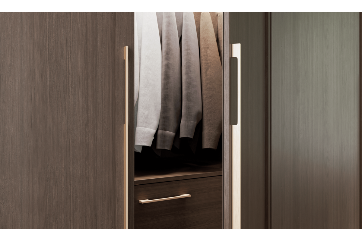 Алюмінієва ручка EXTEND, L=1200 мм, прозоре матове золото