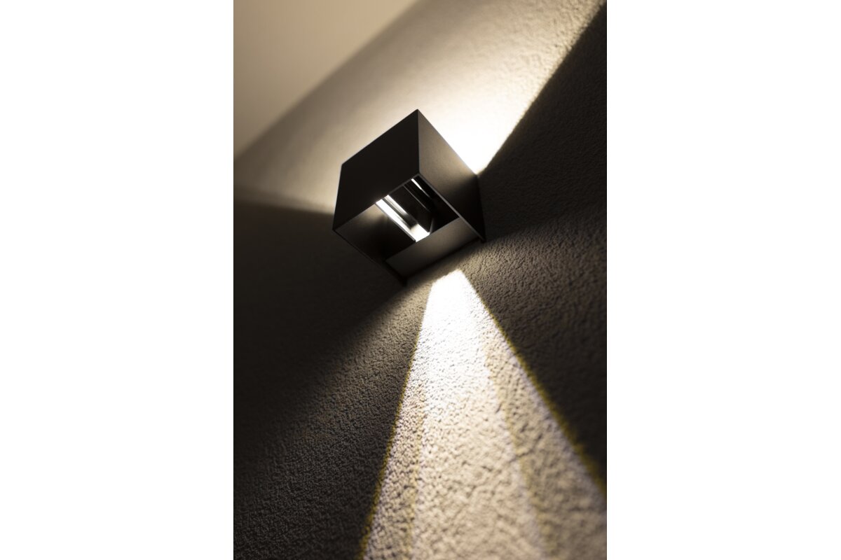 Luminaire MISSOURI-K, LED, 7W, 540lm, CCT, AC220-240V, IP54, квадратний, чорний