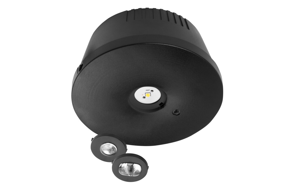 OGLA, LED, 3W, 200lm, 6400K, AC220-240V, IP20, 3h, однозадачний, TEST, чорний