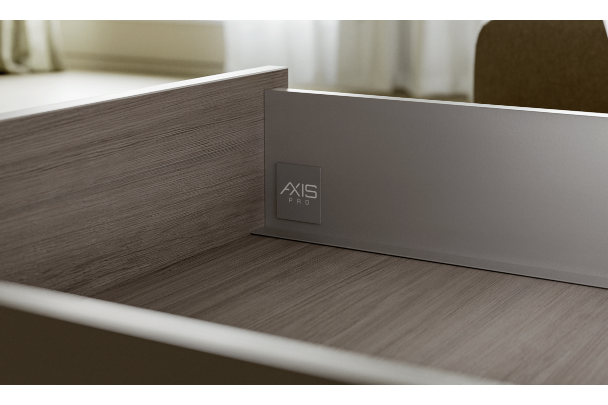 Шухляда AXIS PRO GTV, пластина 18 мм, H=200 мм, L=250 мм, Soft Close, Full Extension, Білий