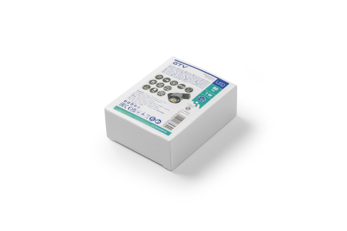 Spotlight TRACKO ROUND 2, DC24V, 1W, 1×3030 LED, IP20, 4000K, алюміній/ПК, антрацит