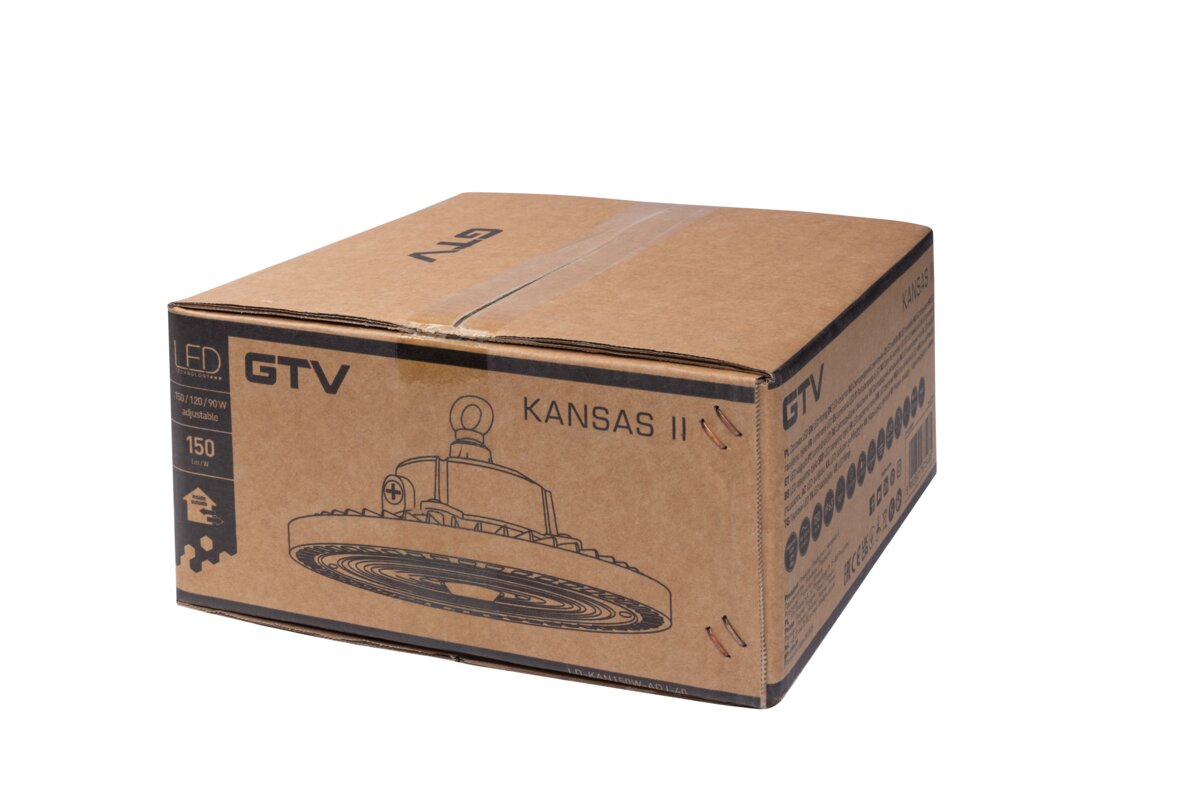 Highbay KANSAS II, світлодіод, 150W-120W-90W, 150lm/W, 4000K, AC180-250V, IP65, 1-10V