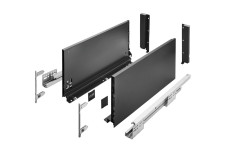Шухляда AXIS PRO GTV, H=200 мм, L=400 мм, плавне закривання, повне висування, чорний (C)