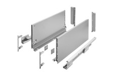 AXIS PRO GTV Шухляда, пластина 18 мм, H=200 мм, L=350 мм, м’яке закривання, повне розтягування, сірий