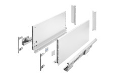 Шухляда AXIS PRO GTV, пластина 18 мм, H=200 мм, L=450 мм, м’яке закриття, повне розтягування, білий