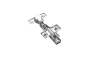GTV CIHC twin hinge, mini fi 26, H=0, беззвучне закриття, кліп-он, з євро