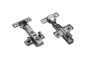 GTV CIHC twin hinge, mini fi 26, H=0, м’яке закриття, кріплення, з євро, чорний