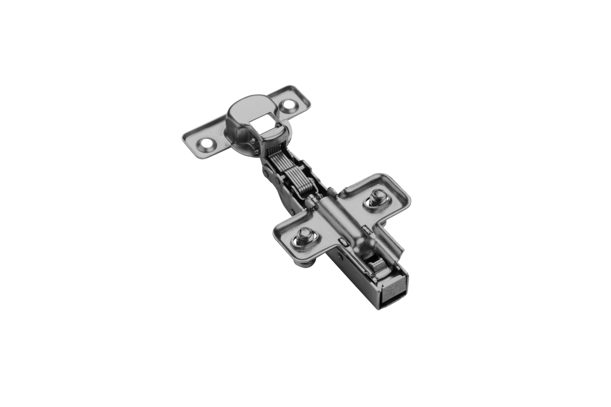 Петля накладання GTV CIHC, mini fi 26, H=0, м’яке закривання, кліп-он, з євро, чорний