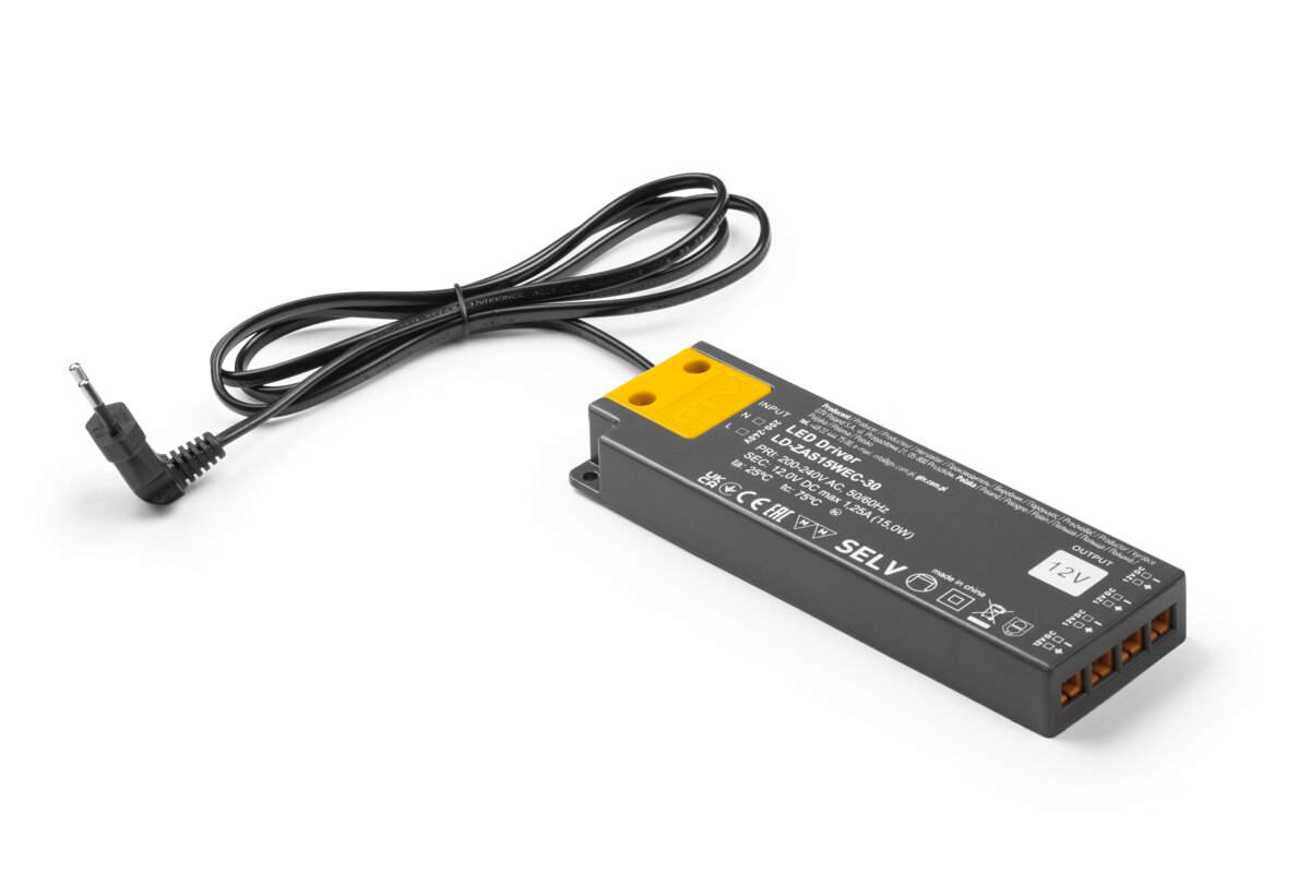 Блок живлення EASY CLICK, DC12В, 15 Вт, вхід AC220-240В, IP20