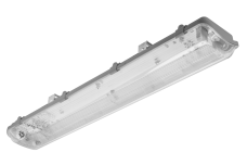 G-TECH Світильник герметичний 218, 2×60 T8 LED (одностороннє підключення), G13, IP65, ABS/PS, сірий
