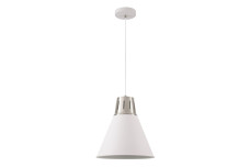 Стельовий світильник GIANNI L,8150,AC220-240V,50/60Hz,1*E27,max.40W,IP20,діаметр 32cm, одинарний білий / сріблястий