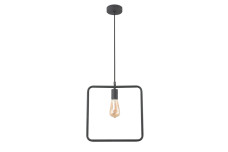 Стельовий світильник LIJA,2614 квадрат,AC220-240V,50/60Hz,1*E27, max.40W, r.29cmx10cm, одинарний Чорний