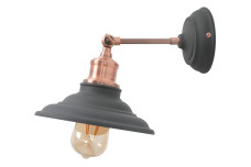 Настінний світильник LORET,7727,AC220-240V,50/60Hz,1*E27, max.40W, IP20, діаметр 20 cm, одинарний Чорний