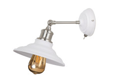 Настінний світильник LORET+ з перемикачем,8267,AC220-240V,50/60Hz,1*E27,max.40W,діаметр 20cm, одинарний Білий
