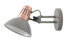 Настінний світильник ARTEMIA,2164 AC220-240V,50/60Hz,1*E27, max.40W, IP20, діаметр 16,3cm, одинарний Сірий