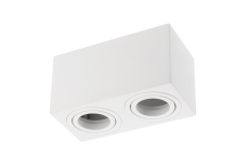 Стельовий світильник AVEIRO DUO, алюміній, 160x80x85mm, IP20, max 20W*2, квадрат, білий