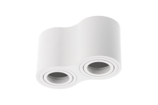 Стельовий світильник AVEIRO DUO, алюміній, 160x80x85mm, IP20, max 20W*2, круг, білий