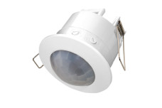Датчик руху CR-5, макс. 1200 Вт, кут виявлення 360°, діапазон 6 м ± 2.2-4 м, IP20, бiлий