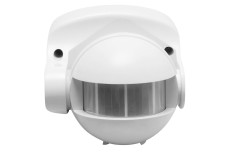 Датчик руху CR-1, макс. 1200 Вт, кут виявлення 180°, діапазон 10 м ± 1.8- 2.5 м, IP44, бiлий
