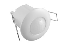 Датчик руху CR-5 MINI, макс. 800 Вт, кут виявлення 360°, діапазон 6 м ± 2.5-4 м, IP20, бiлий