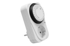 Програматор з таймером 24h, механічний, max. 3500W, AC220-240V, 50/60Hz, IP20, schuko, білий