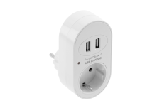 Електрична розетка з USB зарядкою 2xUSB, SCHUKO