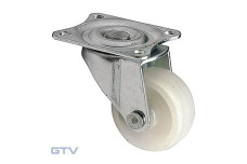 Ролик меблевий з підшипником FI38mm білий пластик GTV