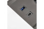 Меблева розетка PRESTINO, 2хSHUKO, USB A+C, HDMI, RJ45 кабель 1.5 м, алюміній
