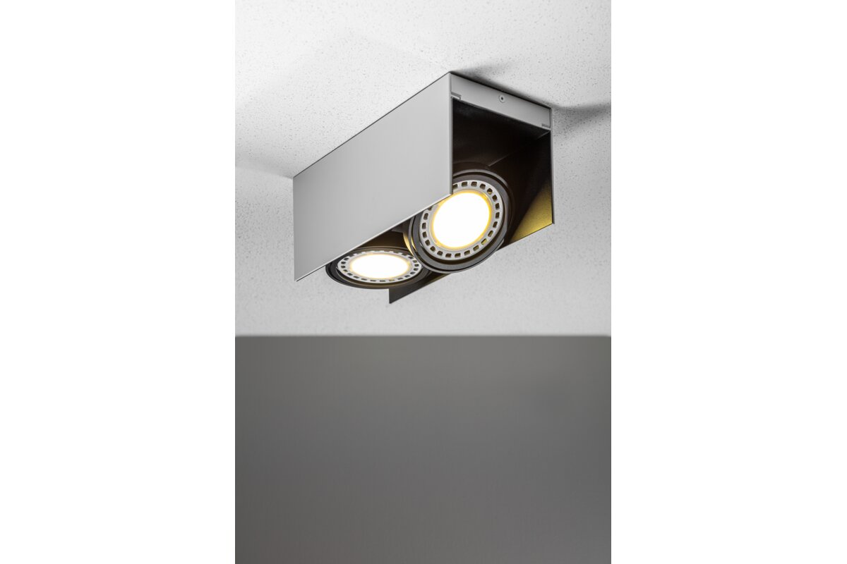 Стельовий світильник Verso,4250,AC220-240V, 50/60 Hz, IP 20,2*GU10, ES111, подвійний,Білий/Чорний