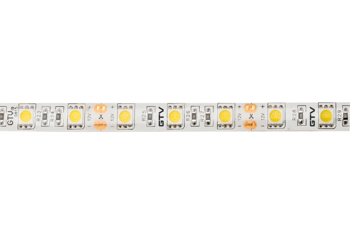 Світлодіодна стрічка 5050, DC12В, 300LED/5м, 14.4 Вт/м, 850 лм/м, 6500К, IP65, рулон 5 м