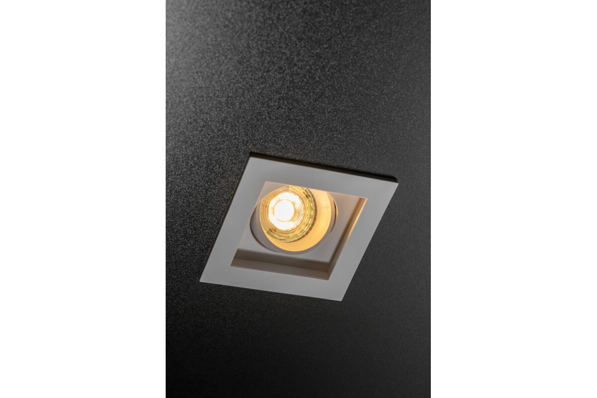 Корпус світильника точкового RUBIO, 102×102 мм, IP20, PC, квадратний, білий