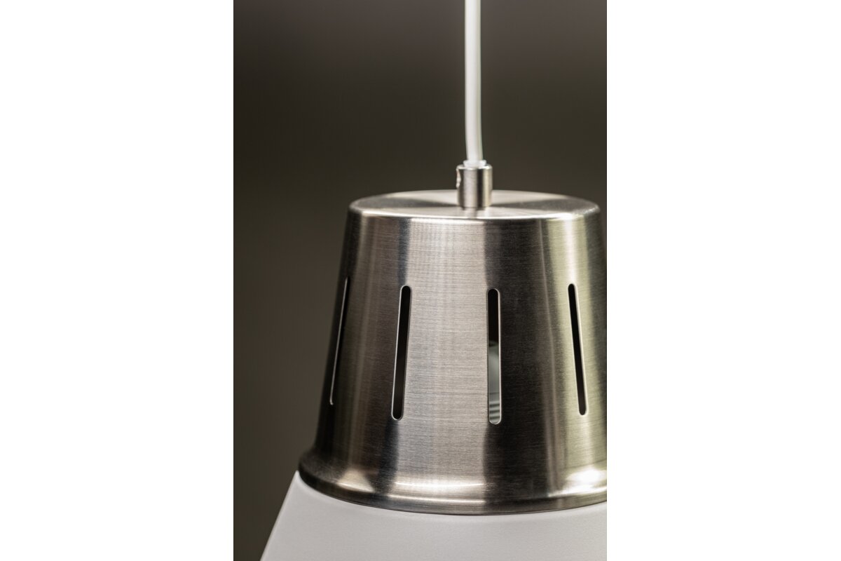 Стельовий світильник GIANNI,8075,AC220-240V,50/60Hz,1*E27, max.40W,IP20, діаметр 22cm, одинарний білий / сріблястий