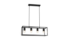 Стельовий світильник DIU4 ,3635, AC220-240V,50/60Hz,4*E27, IP20,60CMX18CMX20CM,четверний, Чорний